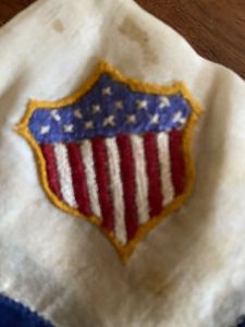 Antique Handkerchiefs Stars and Stripes & Lace Trimmed WW1 Silk Hand Embroidered - Fashionconstellate.com