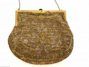 Whiting & Davis Mesh Bag Vintage Purse Lot Early Teens-1920s Beads France Silver - Fashionconstellate.com