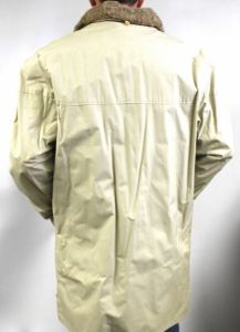 Marshall Ray Vintage Coat Faux Fur Lined 1970s NWOT Poplin Rain Sz L - Fashionconstellate.com