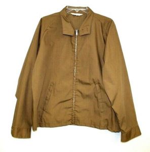 VTG 1960s John Blair Sportswear Warren PA Chore Jacket Brown Workwear XL Zip