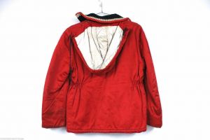 Vtg 1950s Tom Sawyer Red Cotton Coat Boys Knit Collar Winter Costume Ralphie - Fashionconstellate.com