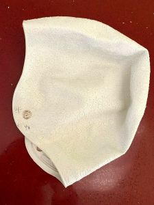 Vintage White Rubber Swim Bathing Cap Universal O/S Made in England