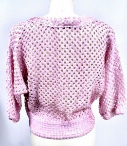 VTG 80s Sparkle Sweater Fairy Kei Kawaii Pastel Lilli Diamond Aurora Sequins - Fashionconstellate.com
