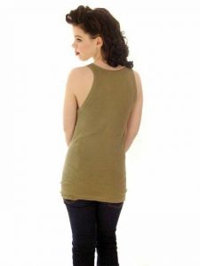Vintage Mens Olive Drab Military Cotton Wife Beater Tank Top 1940s - Fashionconstellate.com