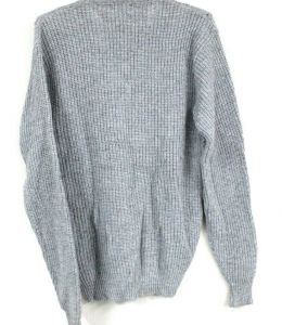 Vintage Panache USA Mens M Sweater Wool Acrylic V Neck Blue Gray NWT 1970s - Fashionconstellate.com