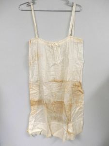 ANtique VTG 1920s White Cotton Lawn Slip Trousseau Never Worn Peg Hanger