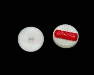 3 Vintage Buttons Red Twisted Plastic Red Licorice Pieces 1940s