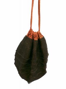 Vintage Purse Antique Beaded Bag Womens Drawstring Purse - Fashionconstellate.com