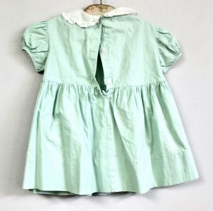 VTG  Baby Girl Dress Prim n' Pretty Pioneer Green cotton + Pinafore  Sz 2 Ducks - Fashionconstellate.com