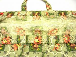 Vintage Sewing Bag Purse Quaint Kitchen Fabric 1940s - Fashionconstellate.com
