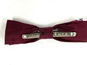 Vintage Boy’s Royal Clip On Bow Tie Plaid Red Blue  Rayon NYC - Fashionconstellate.com