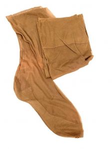 VTG Nylon Stockings Thrifties Cuban Heel Seamed Hosiery Nylon Cotton Bonheur 9
