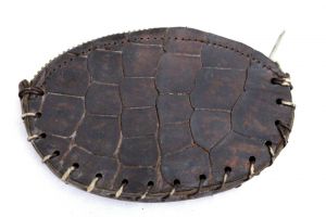 Vintage  Alligator Change Coin Purse Brown Zipper Top 1940s Handmade Football