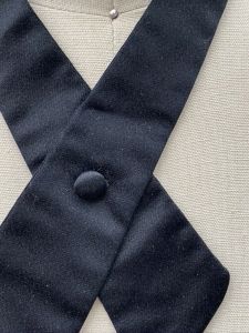 Vintage 1940's Mens Silk Bow Tie Black Tuxedo Invizo Size Adjustable Button - Fashionconstellate.com