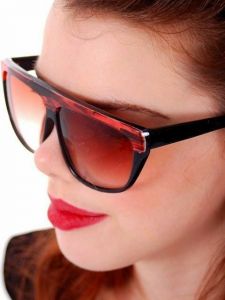 Vintage Womens Sunglasses Aviator Style 1980s Red Pearl Top  - Fashionconstellate.com
