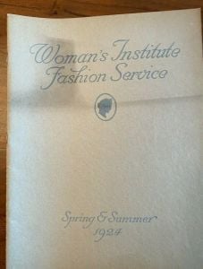 Womans Institute Fashion Service Spring Summer 1924 Original Mary Brooks Picken