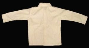 Vintage Boys White Cotton School Shirt & Tie 1950S 28'' Chest RED ''RFD'' Monogram  - Fashionconstellate.com