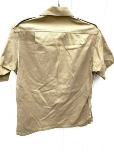 Men's VTG 50s US MILITARY ARMY Khaki Cotton Twill Uniform Shirt Sz- S 14-14 1/2 - Fashionconstellate.com