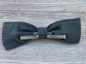 Ormond Mens Bow Tie Blue Lion Shield Crown Print Rayon Clip On VTG 1940s USA  - Fashionconstellate.com