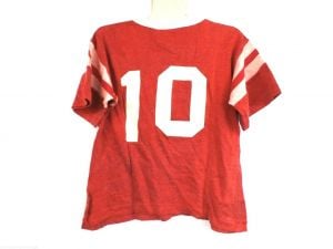 Vintage Boys Shirt Football Jersey Velva Sheen Red WHite #10 N.C. State S 6-8  - Fashionconstellate.com