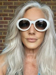 Rare 60's Original Vintage White Oval Sunglasses Womens Plastic Gray Lense