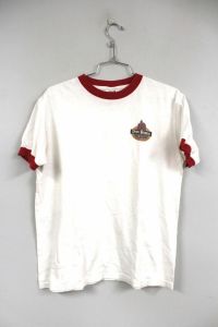 VTG Ringer T Shirt Anvil Penn Brewery Pittsburgh 1970s M 100% Cotton White/Red 