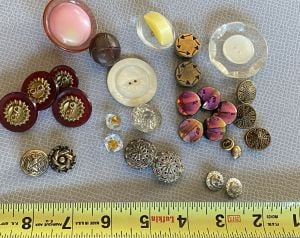 VTG Metallic Buttons Shank 40s-50s Small to large Lot of 30 Celluloid Metal More - Fashionconstellate.com