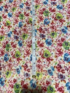Vintage Feedsack Cotton Fabric 30s 40s SWEET Pansies Floral  40''x38''