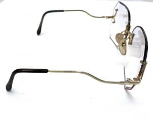 VTG 80s Big Lens Frameless Eyeglasses RX Monogrammed Huge OVERSIZED Geek - Fashionconstellate.com