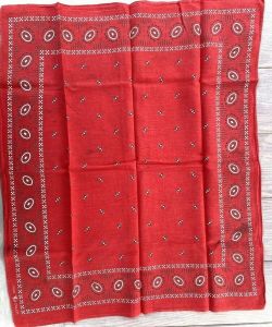 Vtg Fast Color Elephant Trunk Down Red Bandana White Dots Workwear 1930s 1940s 