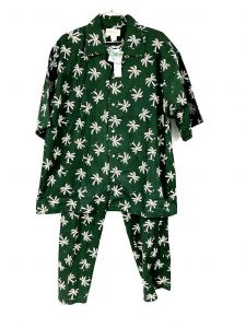 VTG NOS Fun Boxers 1970s Look 1950s Tropicals Mens Pajamas M Palm Tree Print NWT