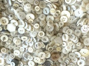 Antique River Pearl Button Lot Whites Some Bone 2-4 Hole Abalone MOP Cut Steel  - Fashionconstellate.com