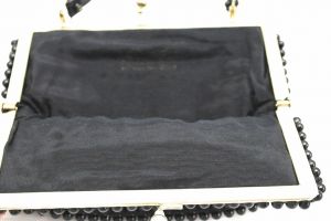 VTG Grande Bead Purse Bag Black 1940s Petite Cute - Fashionconstellate.com
