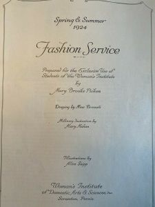 Womans Institute Fashion Service Spring Summer 1924 Original Mary Brooks Picken - Fashionconstellate.com