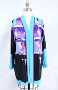Women’s Shekina Forms In Silk Hand Painted & Crafted Kimono Jacket