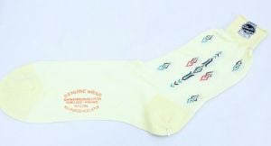 VTG Men's Rayon/Cotton Socks Yellow Genuine Wrap 1940-50s NOS VTG Garter Top #1 - Fashionconstellate.com
