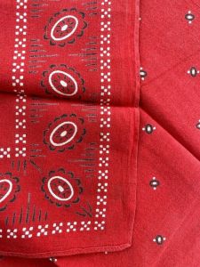 Vtg Fast Color Elephant Trunk Down Red Bandana White Dots Workwear 1930s 1940s  - Fashionconstellate.com