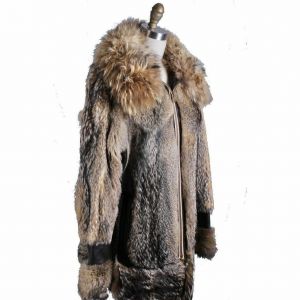 Mens Vintage 1970s Coyote Fur & Leather Parka Coat Jacket M/L Outrageous! - Fashionconstellate.com