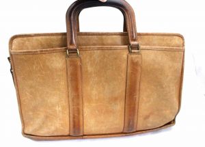 VTG Coach 1970s Distressed Baseball Glove Tan Leather Briefcase Bag R $798