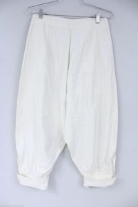 Antique Knickers 1920 Depression Deco Knee Pants  Womens  Ivory Linen 28 Waist  - Fashionconstellate.com