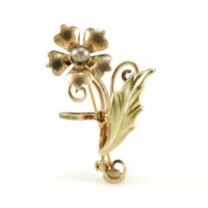 Vintage Brooch/ Necklace Fob Gold Filled Pin Flower 1940S - Fashionconstellate.com