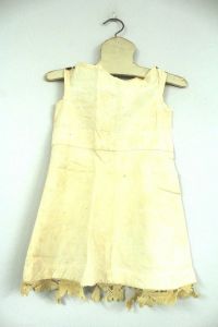 Antique Childs Chemise Slip Cotton Doll Size 1900 WW 1 Victorian Peg Hanger - Fashionconstellate.com