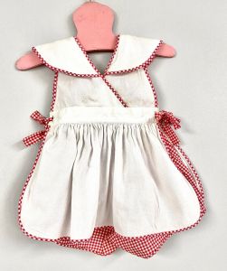 RARE Tiny Town Togs Vtg Pinafore Dress w/Sunsuit Romper Red & White Gingham Sz 2 - Fashionconstellate.com