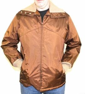 VINTAGE Peters Ski Wear Mens Heavy Insulated Coat Iridescent Copper NWOT