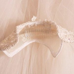 Vintage Wedding Veil Lace Headpiece 1950s 100 Inches Long - Fashionconstellate.com