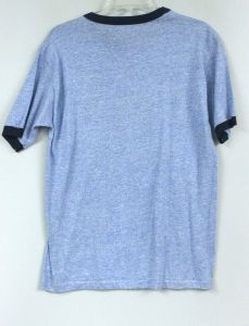 vintage 70s 80s Ringer T Shirt - Blue American Legion Tri Blend L Like new - Fashionconstellate.com