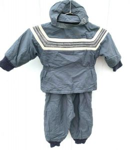 VTG1950s 3 Piece Nylon Boy 2T Snowsuit ''Christmas Story'' Gardner Striped + Hat - Fashionconstellate.com