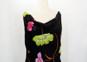Y2K Top Black Floral Print Sleeveless by Cache | Vintage Misses 10 - Fashionconstellate.com