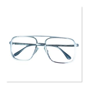 80s Silver Aluminum Aviator Style NOS Eyeglass Frames Monet France
