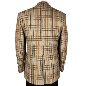 Vintage 1970s Plaid Wool Sport Coat Dandy Fashion Jacket - Fashionconstellate.com